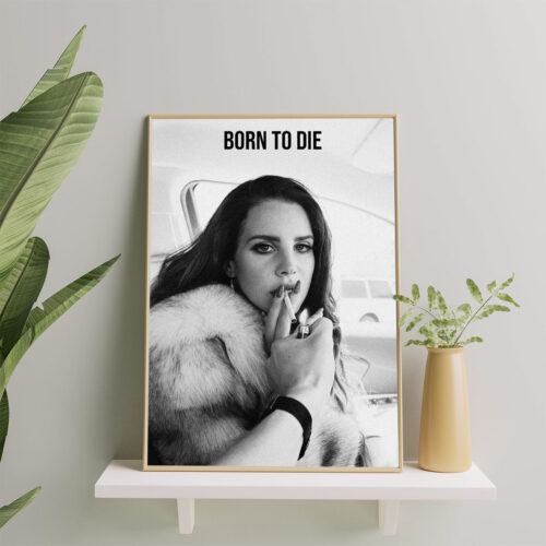 Lana Del Rey Born To Die Black & White Smoking Poster