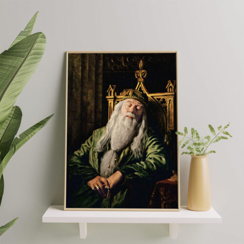 Dumbledore Portrait Poster, Harry Potter Poster, Dumbledore Sleeping